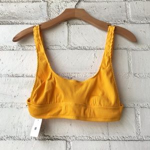 Urban Outfitters Meg Ribbed Scoop Neck Bikini Top